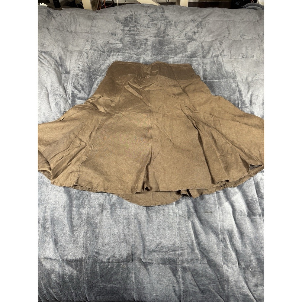 Ann Taylor Classic  Linen Women's‎ Skirt Brown  size 6  Career casual